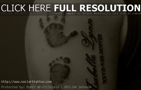 baby feet tattoos for women