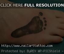baby footprint tattoo designs on foot