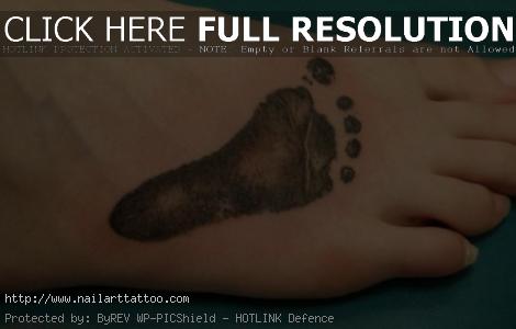 baby footprint tattoo designs on foot
