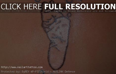 baby footprint tattoos for moms