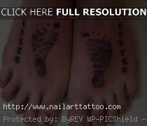 baby footprint tattoos on feet