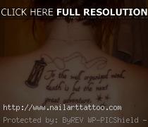 back quote tattoos for women