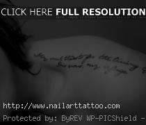 back shoulder tattoo script