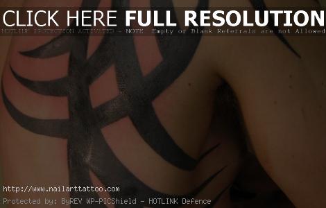 back shoulder tattoos for guys