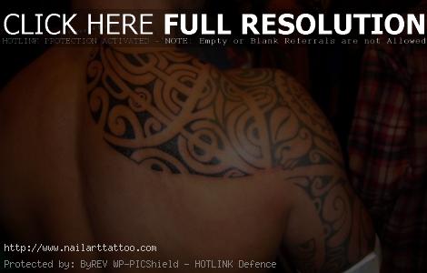 back shoulder tattoos for men