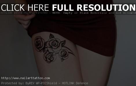 back thigh tattoos for girls
