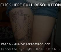 back thigh tattoos for women