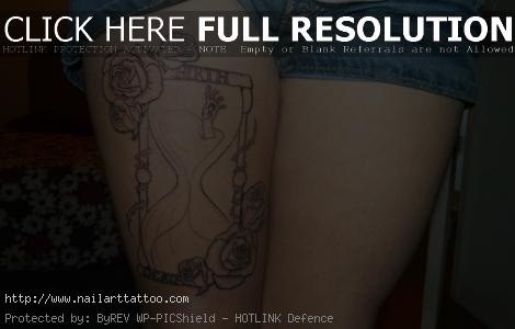 back thigh tattoos for women