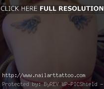 back wings tattoo for girls