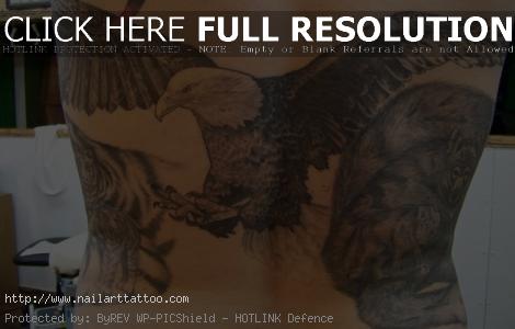 bald eagle tattoo back