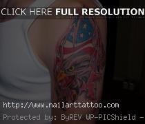 bald eagle tattoos with american flag