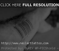 bar code tattoo foot
