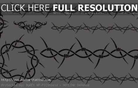 barb wire tattoo flash