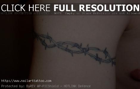 barb wire tattoos for men