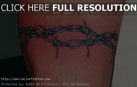 barbed wire tattoo around arm