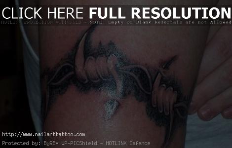 barbed wire tattoo designs for women