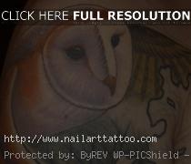 barn owl tattoo design