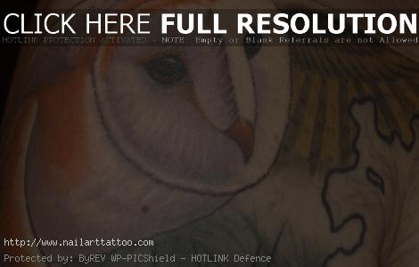 barn owl tattoo design