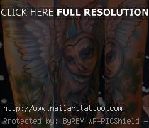 barn owl tattoo on arm