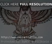 barn owl tattoo sketch