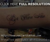 be here now tattoo