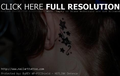 behind ear tattoo