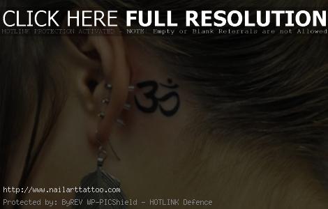 behind the ear tattoo