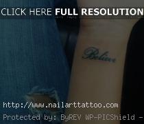 believe tattoo designs