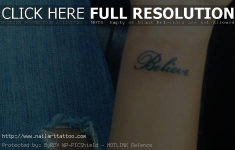 believe tattoo designs