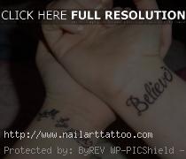 believe wrist tattoos