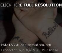 believe wrist tattoos
