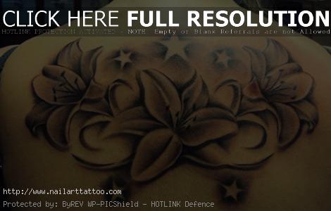 best black and grey flower tattoos