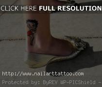 betty boop tattoos on foot