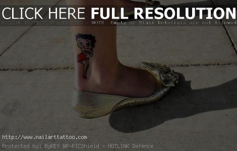 betty boop tattoos on foot
