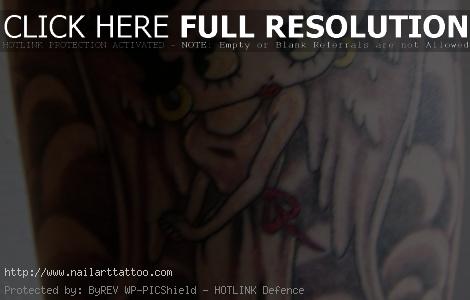 betty boop tattoos with angel wings