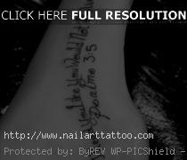 bible quote tattoos on foot