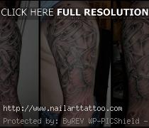 biomechanical tattoo designs half sleeve