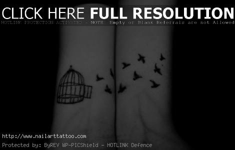 bird and cage tattoo