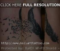 bird feather tattoo