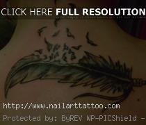 bird feather tattoo design