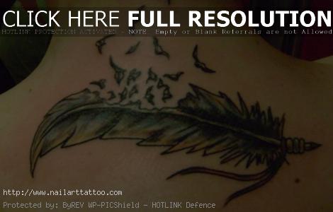 bird feather tattoo design