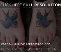 bird foot tattoos for girls