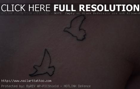 bird outline tattoo wrist
