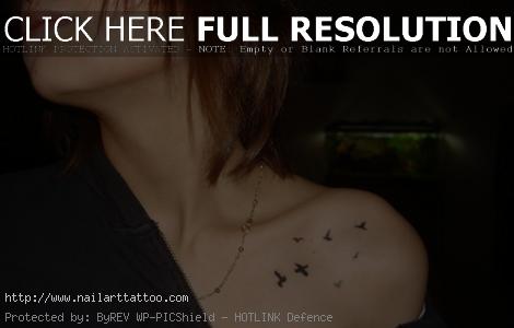 bird silhouette tattoo shoulder