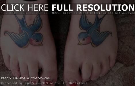 bird tattoos for girls on foot