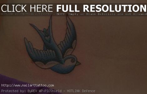 bird tattoos for girls on hip