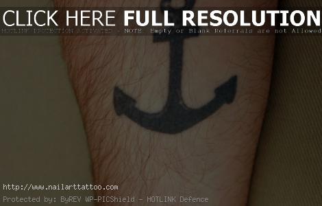 black anchor tattoo