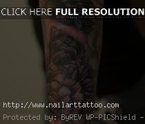 black and grey flower tattoos sleeve