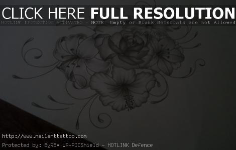 black and grey flower tattoos tumblr