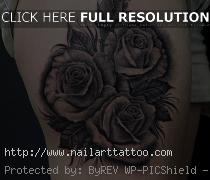 black and grey rose tattoo